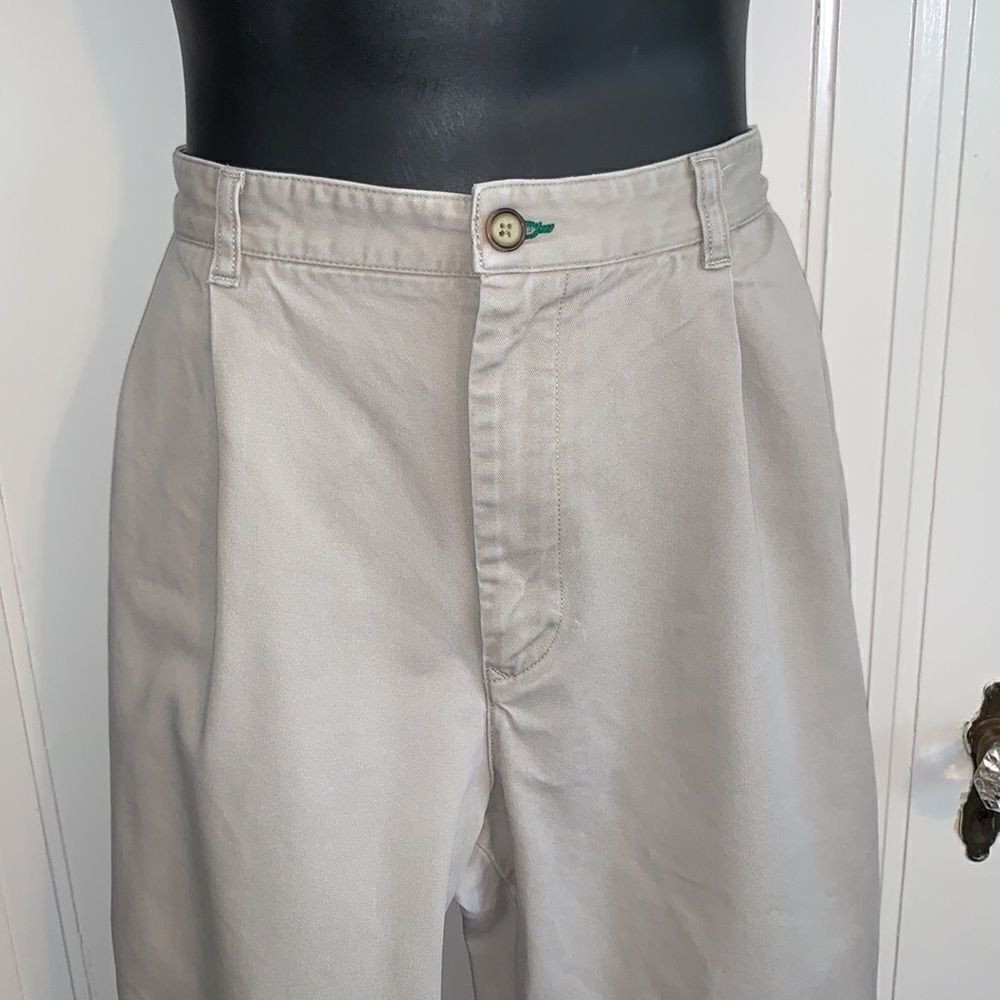 Tommy Hilfiger pleat front cuffed hem khaki pants - Picture 2 of 7